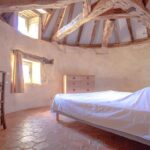 The bride and groom's room in the Pigeonnier - La Léotardie