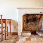 period fireplace in the third double room on the second floor