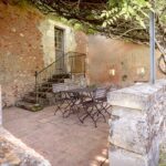 Back terrace of La Leotardie studio.